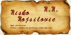 Miško Mojsilović vizit kartica